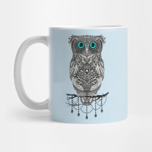 Best T-shirt is great for owl fans, Black Mandala Owl art Mug